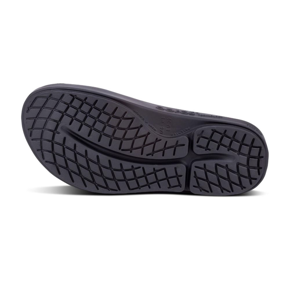 OOFOS OOahh Luxe Papucs Sandal Fekete | OCDGD4M