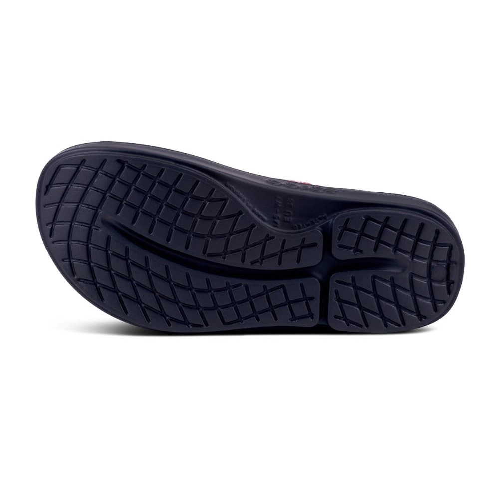 OOFOS OOahh Luxe Papucs Sandal Piros | EE8BG97