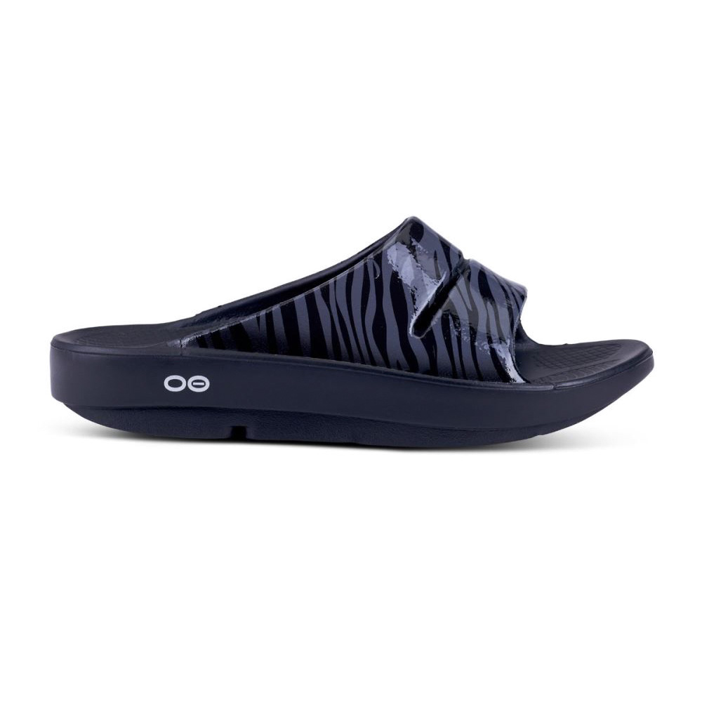 OOFOS OOahh Luxe Papucs Sandal Szürke | V2FL67A