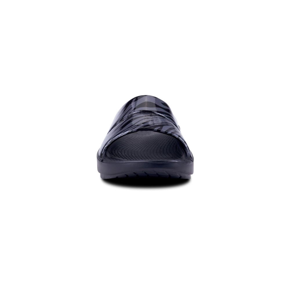 OOFOS OOahh Luxe Papucs Sandal Szürke | V2FL67A