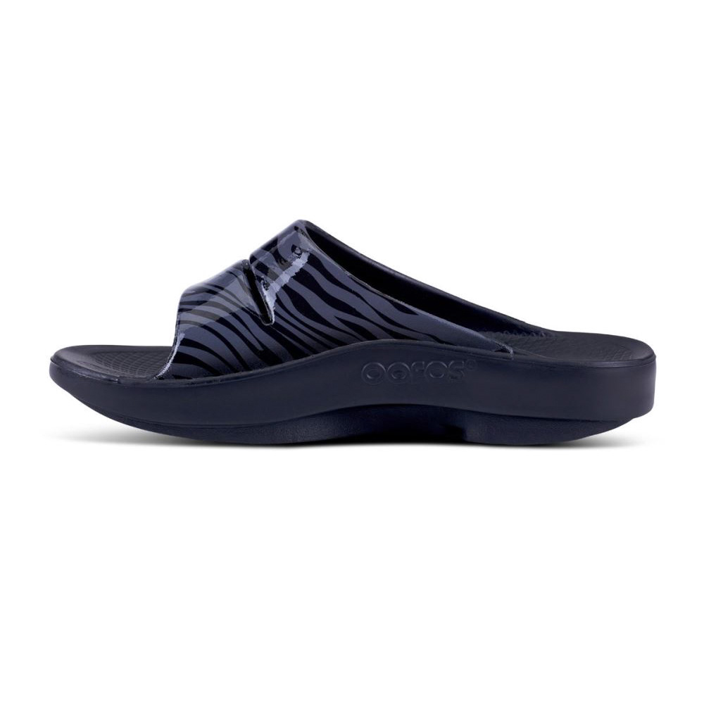 OOFOS OOahh Luxe Papucs Sandal Szürke | V2FL67A