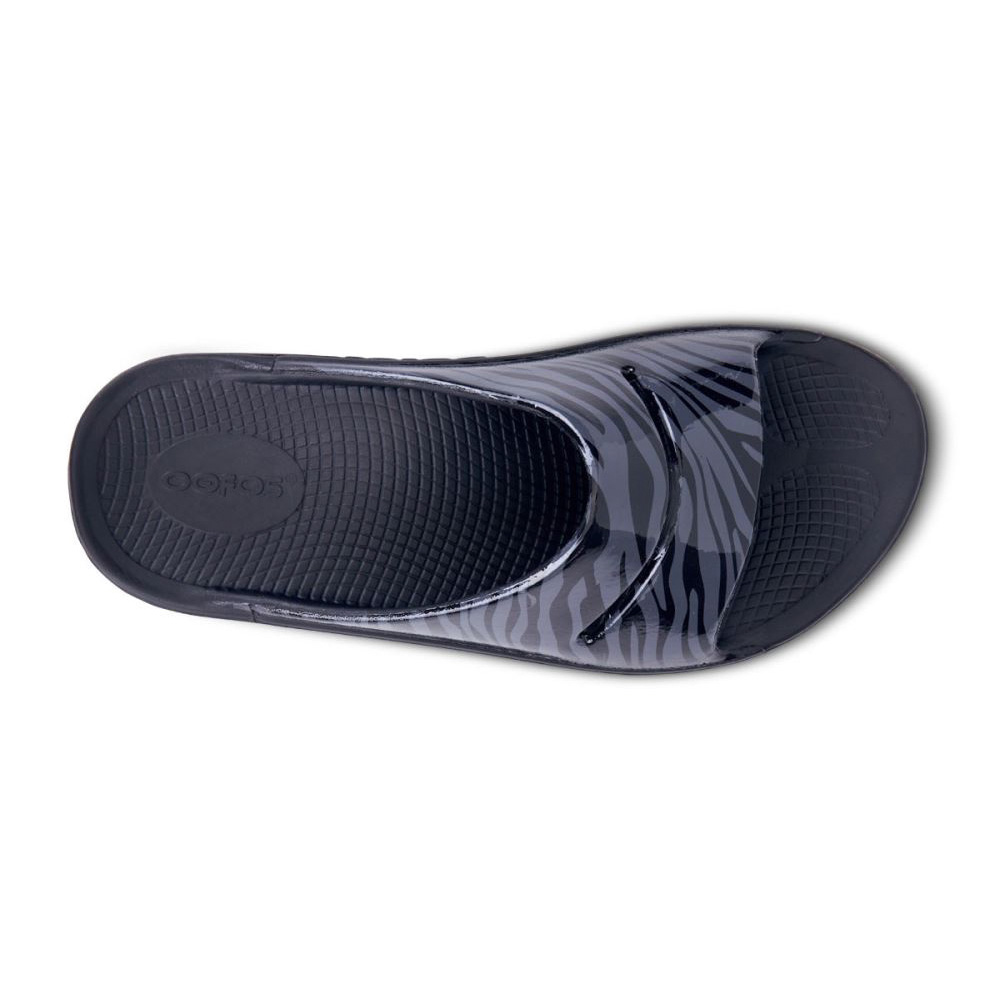 OOFOS OOahh Luxe Papucs Sandal Szürke | V2FL67A