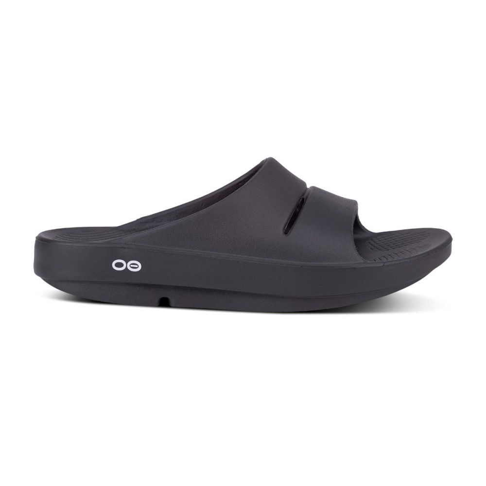 OOFOS OOahh Papucs Sandal Fekete | FBZE6M9