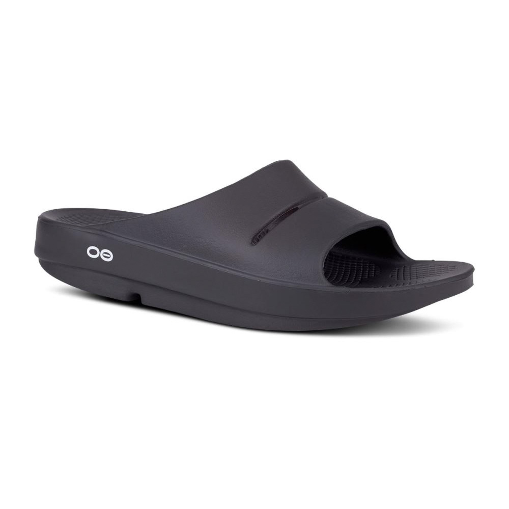 OOFOS OOahh Papucs Sandal Fekete | FBZE6M9