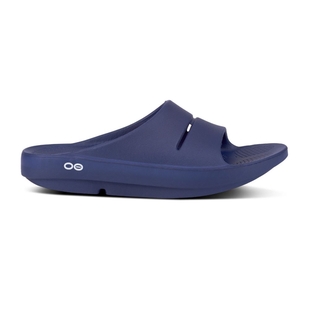 OOFOS OOahh Papucs Sandal Sötétkék | P82NVH4