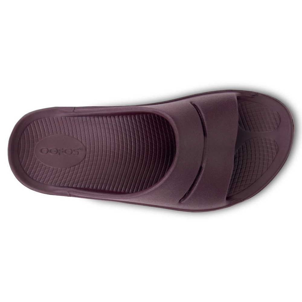 OOFOS OOahh Papucs Sandal Sötétpiros | CV3W862