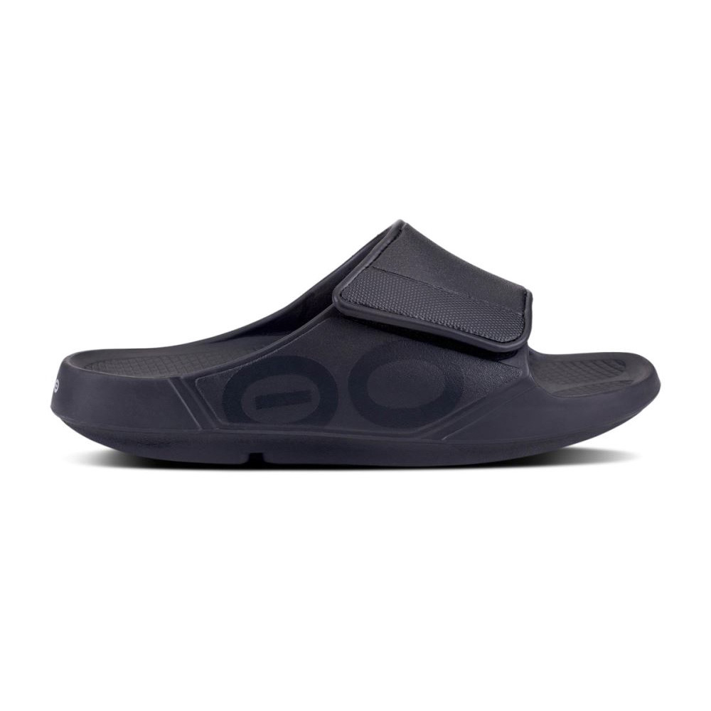 OOFOS OOahh Sport Flex Sandal Fekete | TMQ0BVB