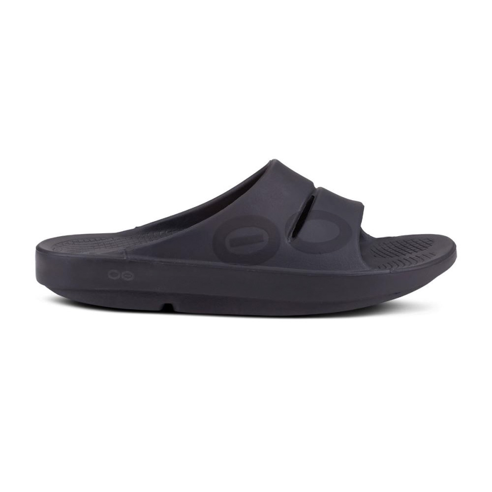 OOFOS OOahh Sport Papucs Sandal Fekete | 0UWX40G