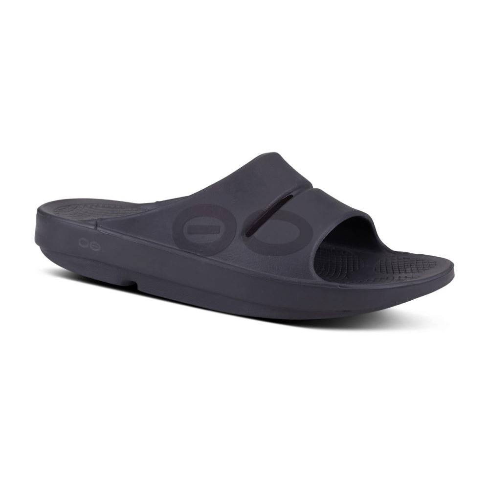 OOFOS OOahh Sport Papucs Sandal Fekete | 0UWX40G