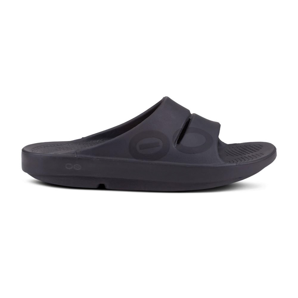 OOFOS OOahh Sport Papucs Sandal Fekete | MNQO9E5