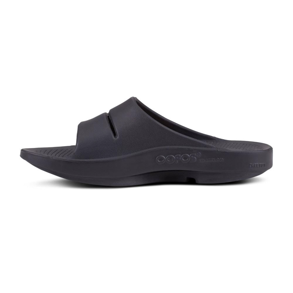 OOFOS OOahh Sport Papucs Sandal Fekete | MNQO9E5