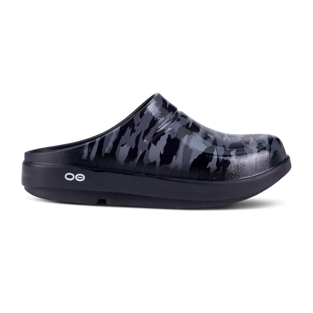 OOFOS OOcloog Limited Edition Clog Fekete Camo | NFQEP99