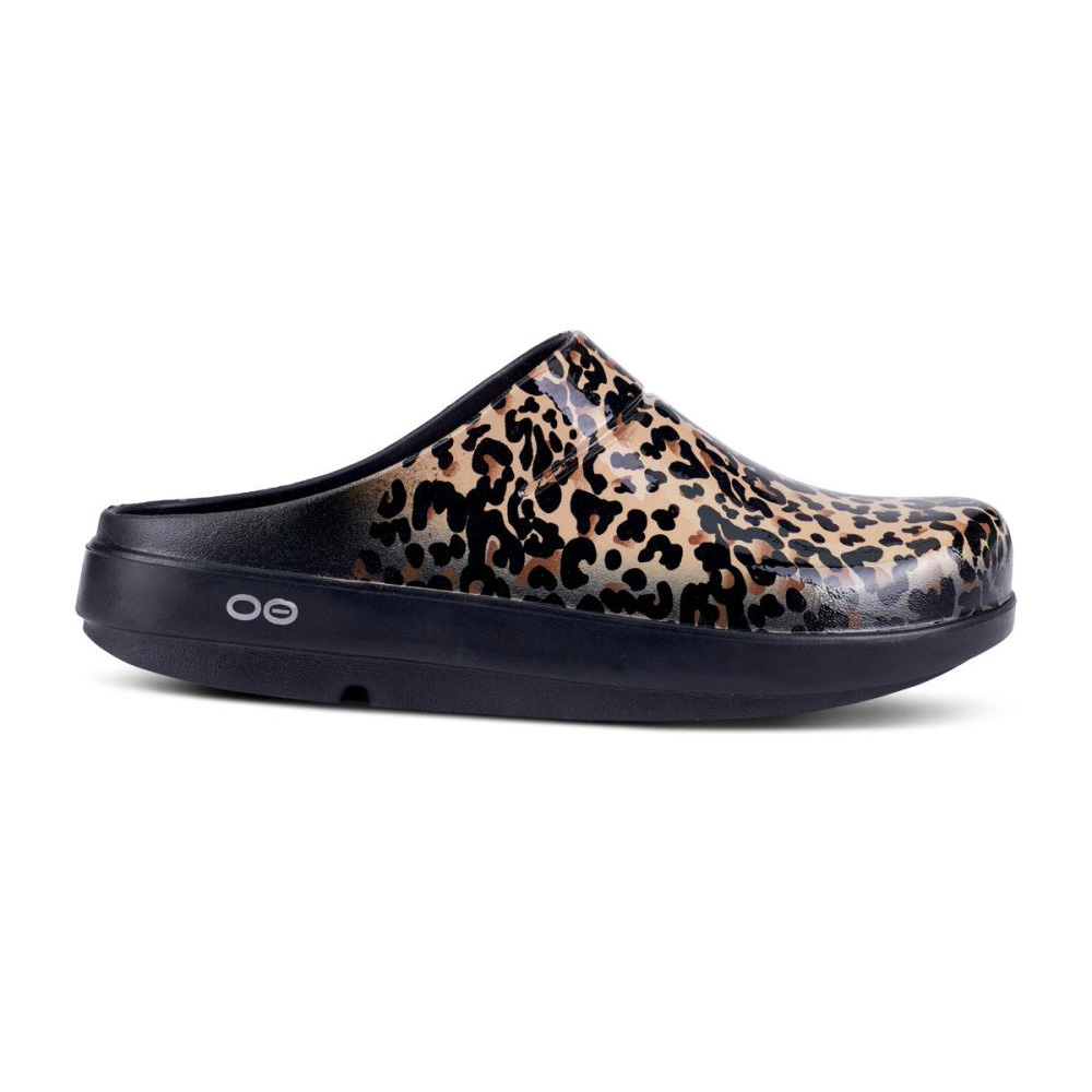 OOFOS OOcloog Limited Edition Clog Leopárd | RN3T6FV