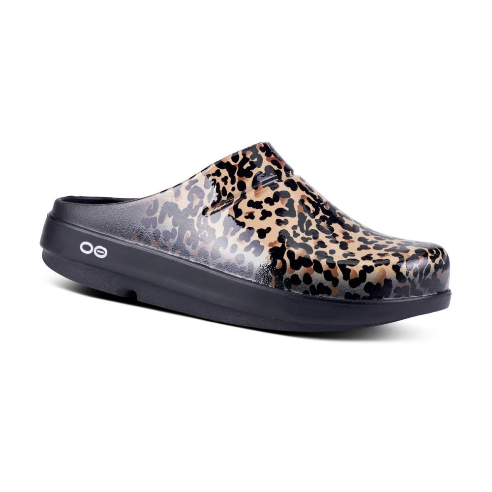 OOFOS OOcloog Limited Edition Clog Leopárd | RN3T6FV