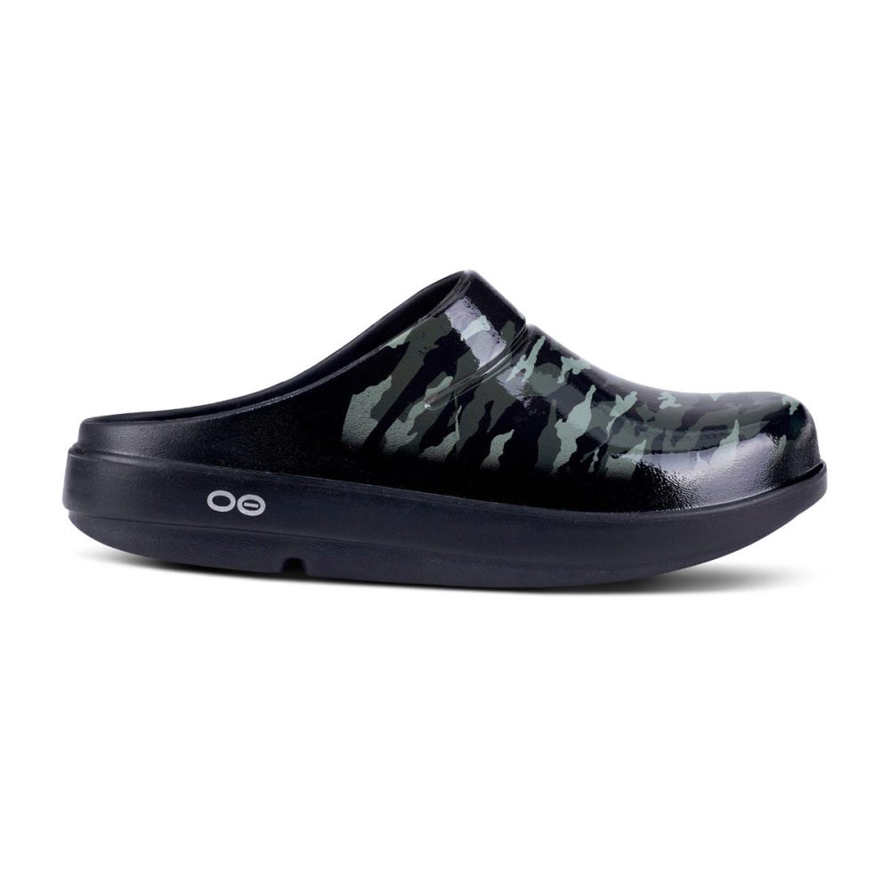 OOFOS OOcloog Limited Edition Clog Zöld Camo | C1G6LW3