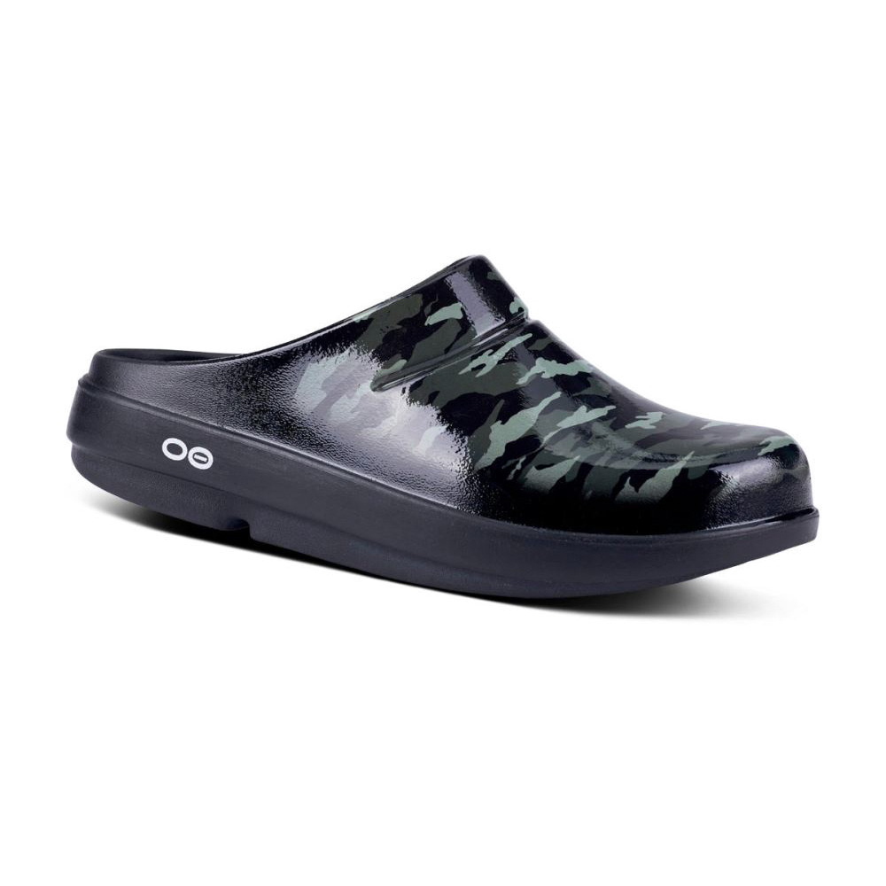 OOFOS OOcloog Limited Edition Clog Zöld Camo | C1G6LW3