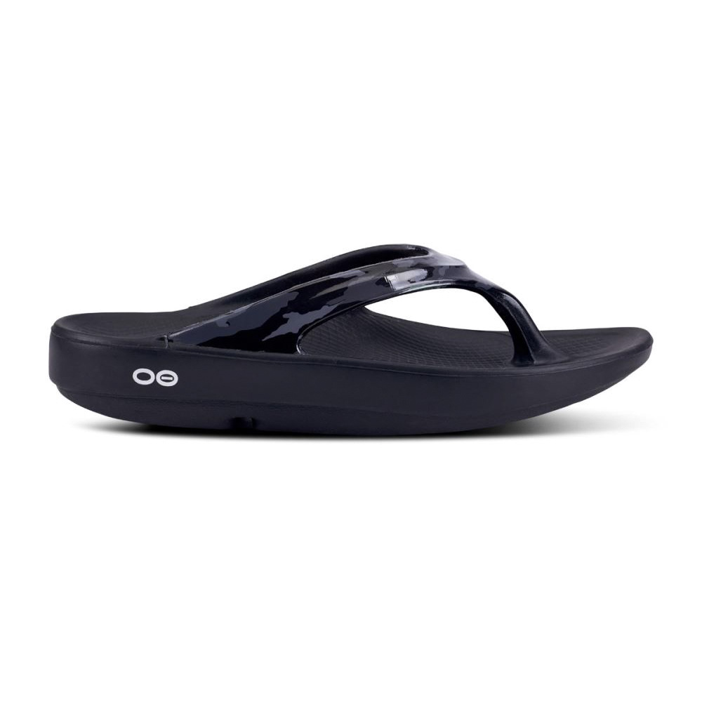 OOFOS OOlala Limited Sandal Fekete Camo | QKY2XSF