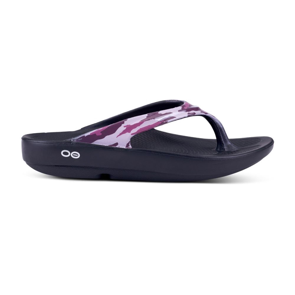 OOFOS OOlala Limited Sandal Lila Camo | 3WE8F1I