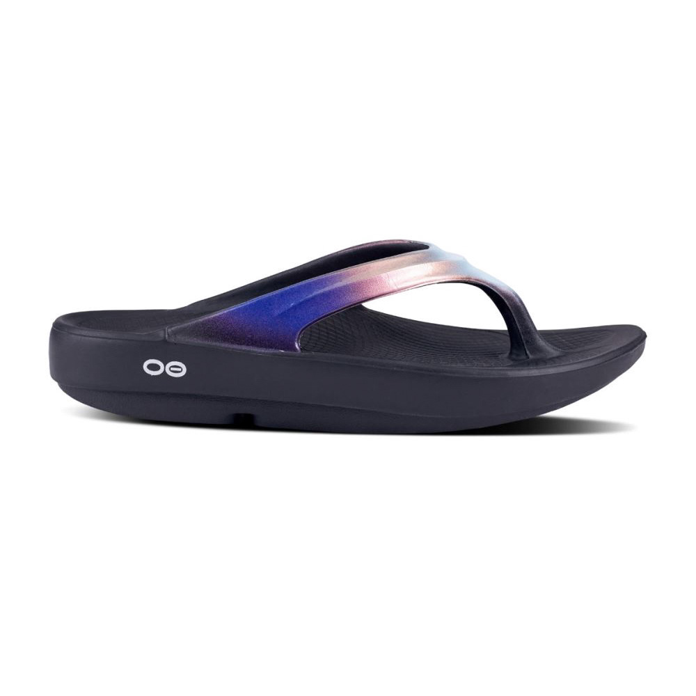 OOFOS OOlala Luxe Sandal Fekete | S50EL9F