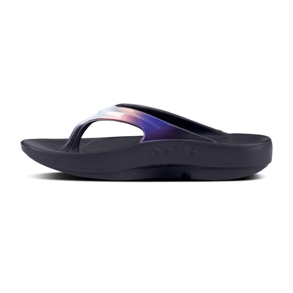 OOFOS OOlala Luxe Sandal Fekete | S50EL9F