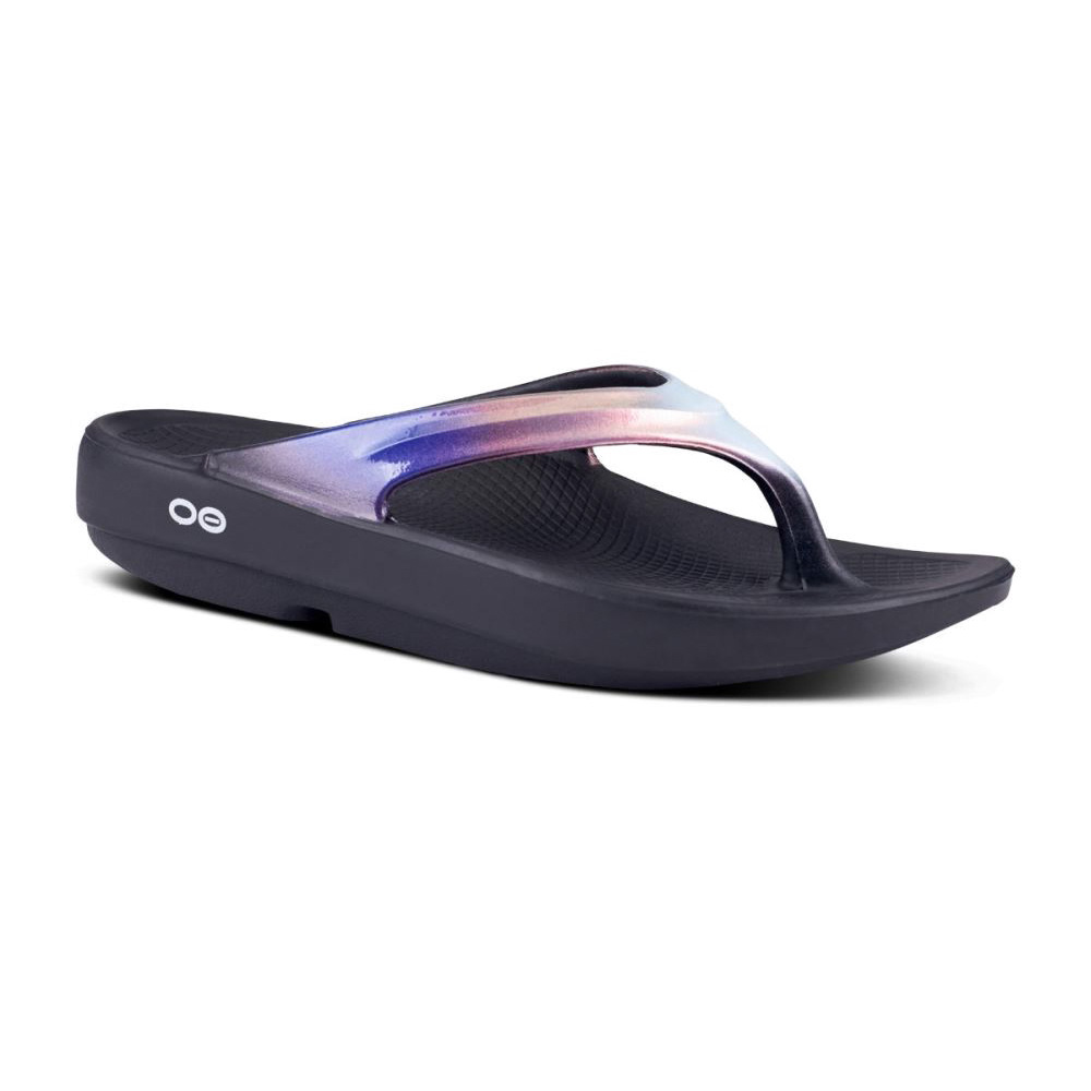 OOFOS OOlala Luxe Sandal Fekete | S50EL9F