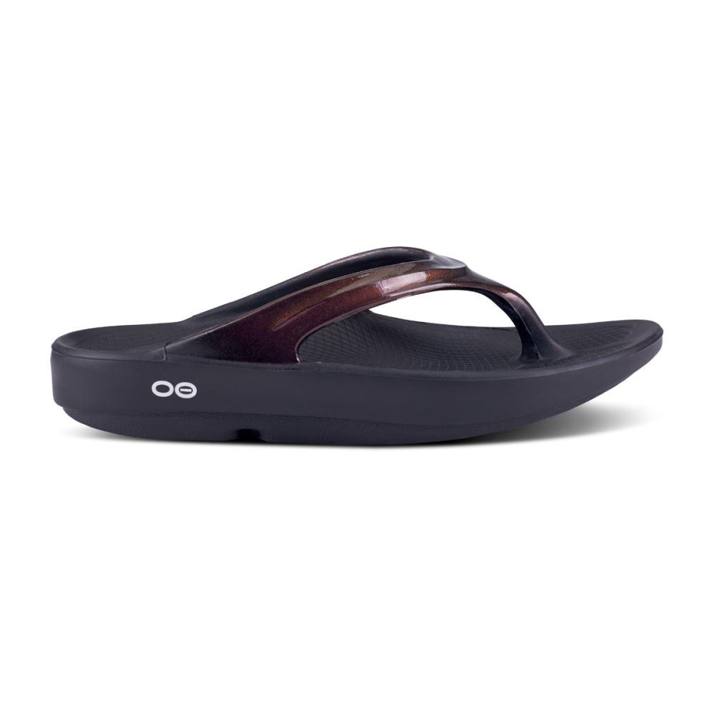 OOFOS OOlala Luxe Sandal Sötétpiros | K6NOC83