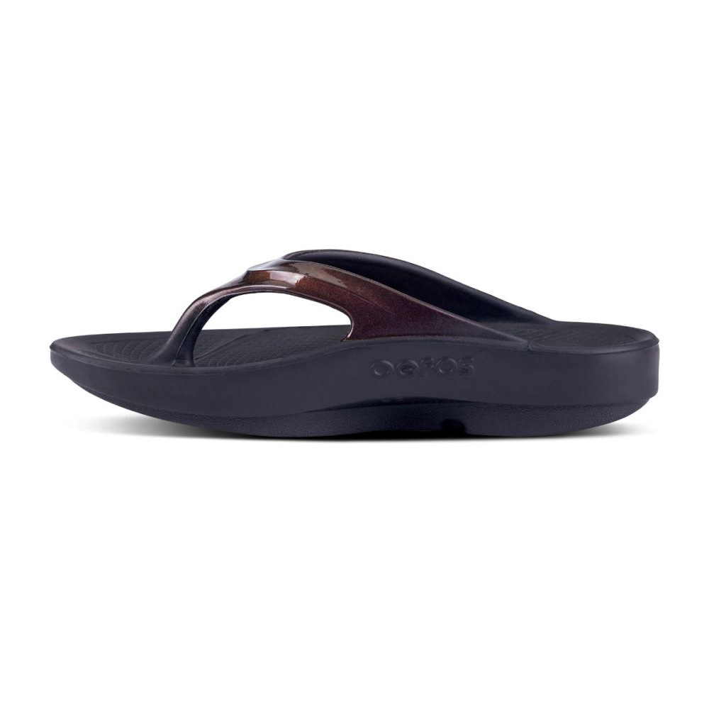 OOFOS OOlala Luxe Sandal Sötétpiros | K6NOC83