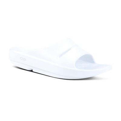 OOFOS OOahh Luxe Papucs Sandal Fehér | MZRALUU