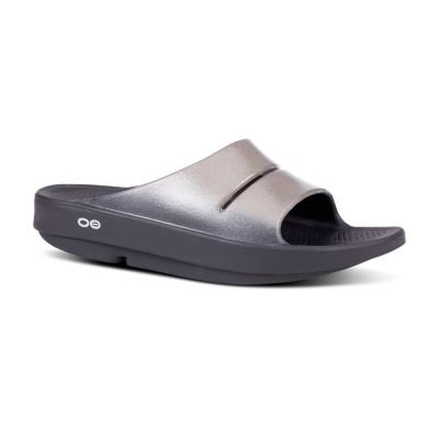 OOFOS OOahh Luxe Papucs Sandal Fekete | OCDGD4M