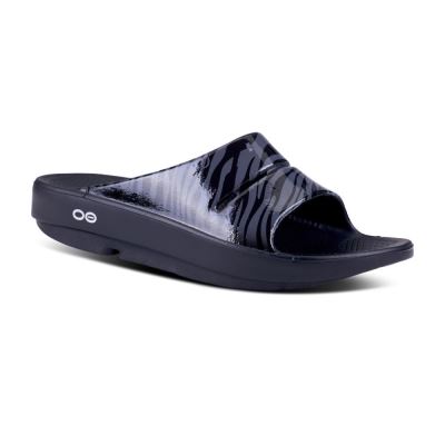 OOFOS OOahh Luxe Papucs Sandal Szürke | V2FL67A