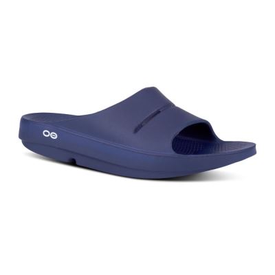 OOFOS OOahh Papucs Sandal Sötétkék | P82NVH4