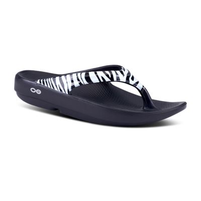 OOFOS OOlala Limited Sandal Fekete | R4JWUHC