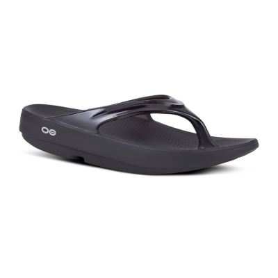 OOFOS OOlala Sandal Fekete | 9EQ7E0W